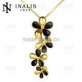 P:4.6X1.7CM Hot Sale Leaves Combination Gold Plated Necklace thumbnail-2