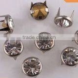 Sedex Audited Factory 2 Pillar Metal Rhinestone Nail Prong Studs thumbnail-4