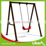 Capital A Shape Metal Frame Outdoor Fun Single Swing with Toddler Plastic Seat