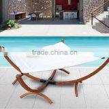Square Wooden Hammock Stand&Sun Lounge With Canopy thumbnail-6