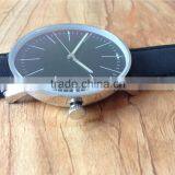 Germany Design 316L Stainless Steel Case Genuine Leather Strap Curved Sapphire Glass Minimalist Watch thumbnail-2