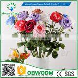 2016 Wholesale Multicolor Latex PU Artificial Flowers Diamond Rose Real Touch Bouquet Wedding Bridal Decor Display Flower thumbnail-5