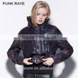 PY-162 Deep Winter Punk Rave Fireworks Retro Thicker Cotton Knight Short Jacket thumbnail-1