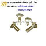 Custom Precision Turning Brass Split Rivet