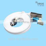 Flat Metal Usb Data Transfer Cable 3.5mm
