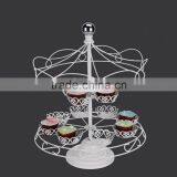 YG1139 2 Layer Wrought Iron Cupcake Stand, Color Powder Coated Cupcake Racks for Wedding thumbnail-1