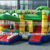 Newest and Cheap Crocodile Classical Inflatable Bouncer and Slide Combo Castle