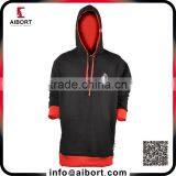 Winter Printing Black Long Sweat With Red Rib for Sale