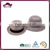 China wholesale market of plain stripe bucket straw hat