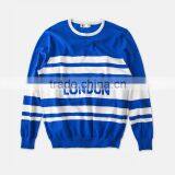 Men's Flat Stripe Knitted Sweater Teenager Pullover Sweater