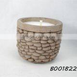534 White Unscented Candle for Outdoor Usage Stone Granule in Cement Tank Pot Candles thumbnail-3
