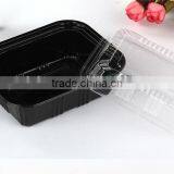 Sell Black Disposable Plastic Food Grade Sushi Packaging Box