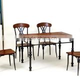 Home used dining room furniture/ Tempered metal Dining table set