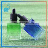 30ml see through rectangle glass dropper bottles with childproof tamper evident dropper cap