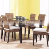 Wicker furniture with four chairs