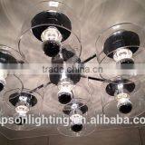 Modern Desingn Glass Shade Indoor Ceiling Lamp With Chandelier thumbnail-5