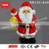 Acrylic Light up LED Santa With Lantern thumbnail-1