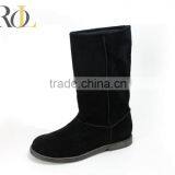 2016 Latest Lady Half Boot PU Suede Flat Boot thumbnail-1