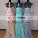 Hot Sale Gorgeous Pink Short Sleeve Transparent Backless Fashion Beaded Party Sexy Dress Elegant Young Sex Evening Dress thumbnail-6