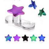 Jeweled Star Top Dermal Anchors Titanium Piercing Implant Body Jewelry Skin Diver thumbnail-1