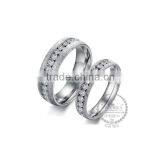 4-6MM Stainless steel pave setting round zircon ring fashion women ring wedding jewelry 6260481