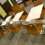 Simble Factory Wholesale Solid Surface Table , Solid Surface Table Top With Stainless Table Base