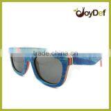 Recycle Skateboard Wood Sunglasses, Wood Sunglasses, Colorful Wooden Frame GA076 thumbnail-1