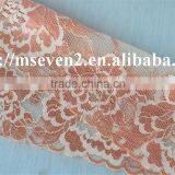 Hot Selling 20cm Width Elastic Band Brazilian Hair Flower Pattern Full Lace Trim thumbnail-4