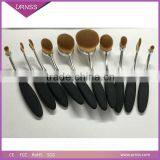 Professinal Rose Gold Oval Toothbrush Foundation Makeup Brush Set thumbnail-3