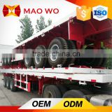 MAOWO 40 ft tri axle flatbed container semi trailer for 20ft 40ft dry container