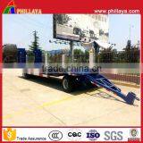 2Axle 3Axle 30T 40T Lowbed Dolly Truck Double Axle Low Flatbed Trailer With Turntable Drawbar thumbnail-1