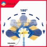 2016 New Design 180 Degree Adjustable Wheel Six-pole Triangle Broom thumbnail-3