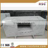 Carrara White Marble Vanity Top thumbnail-1