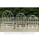 POWERLON Vintage Wrought Iron S/3 Wall Planter Holder Home and Garden Furniture thumbnail-2