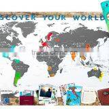 Scrape Map World Map Personalized Scrape off XL Size Unique and Large World Map Poster With a Layer AMA-16