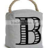 Store More Decorative Canvas Rope Handle Door Stopper Monogrammed B thumbnail-2