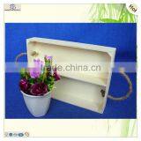 Hot Selling Recycled Food Beverage Serving Handles Wooden Tray thumbnail-5