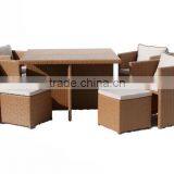 2017 Sigma Promotion Wholesale Plastic Rattan Glass Restaurant Italian Dining Table and Chairs thumbnail-1