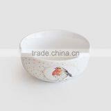 Stoneware Japanese Style Bowl in Handpainted Design or Decal Printing With Chopsticks Holder thumbnail-5