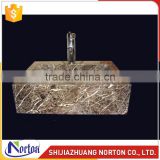 Square yellow marble sink for home ornament NTS-001LI