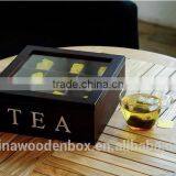 2015 Refinement Wooden Tea Box With Glass Lid thumbnail-2