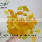 Artificial Gingko Leaves With Beautiful Yellow Color for Indoor Decoration thumbnail-3