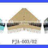 Aqua With Black Knitted Wool Shawl Collar Cardigan Women Fashion Scarve Wholesale thumbnail-6