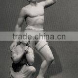 Hand Carving of Slave Man and Womn Marble Statue thumbnail-1