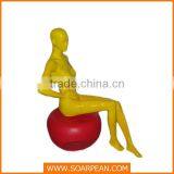 Fashion Fiberglass Yellow Lifelike Female Mannequin thumbnail-1