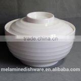 2016 New Design Wave Design Tableware Round White Solid Color Melamine Soup Tureen thumbnail-1