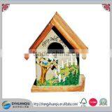 Colorful Painted Cute Wooden Bird Cage thumbnail-1