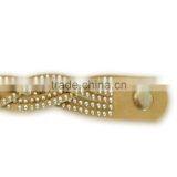 Popular PU Leather Bracelet, Hot Sale Gift Leather With Crystal Gem Decoration thumbnail-2