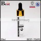 Wholesale Cosmetic Essential Oil Fragrance Perfume PET Screen Printing Aluminum 30ml Plastic Dropper Bottle 2017 Hot New Product thumbnail-1