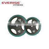 3 Olimpic Bumper Plates / Exercise Olimpic Weight Plates / Double Color Barbell Plates thumbnail-1